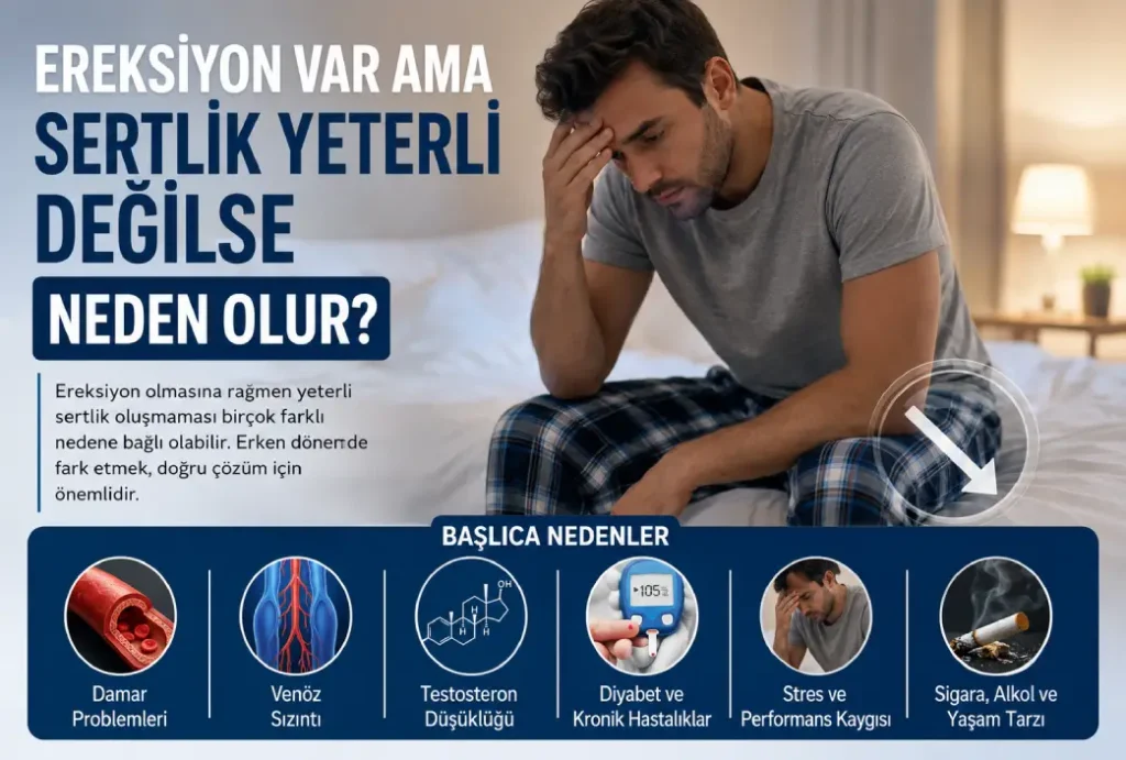 Ereksiyon Var Ama Sertlik Yeterli Değilse Neden Olur?